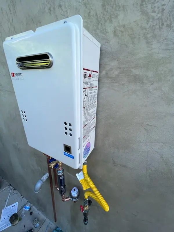 Tankless water heater installation for Imperial Estates homes